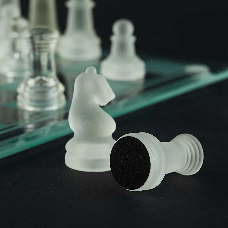 Jeu D’Échec En Verre Transparent