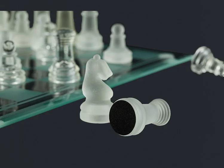 Jeu D’Échec En Verre Transparent