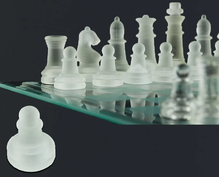 Jeu D’Échec En Verre Transparent