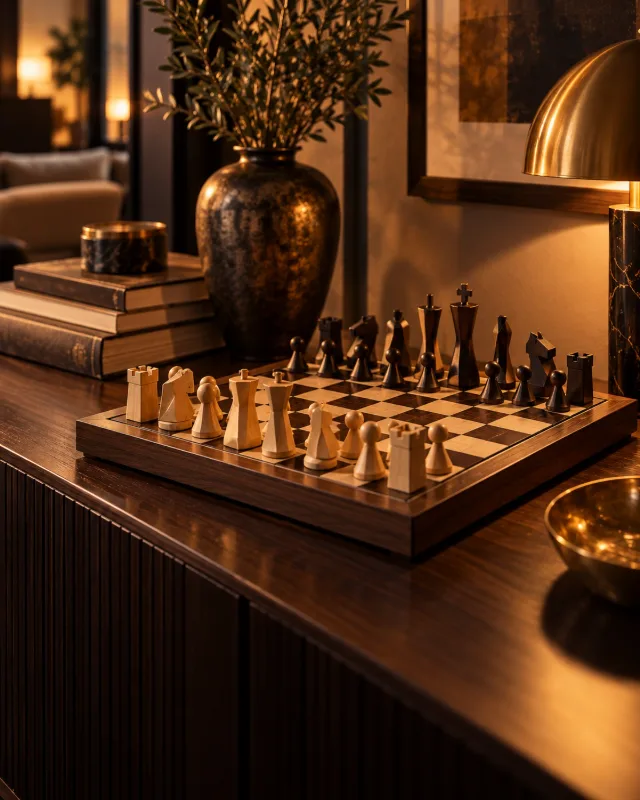 Échiquier design contemporain en décoration