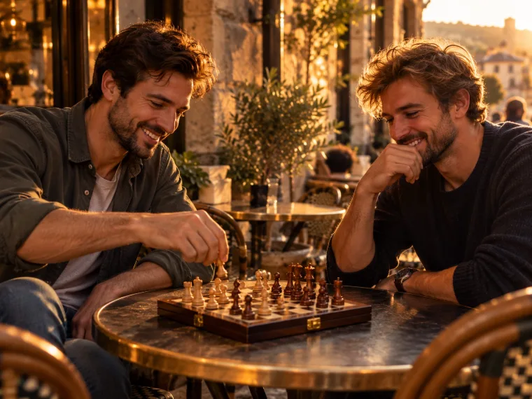 Partie d'échecs sur un jeu magnétique de voyage